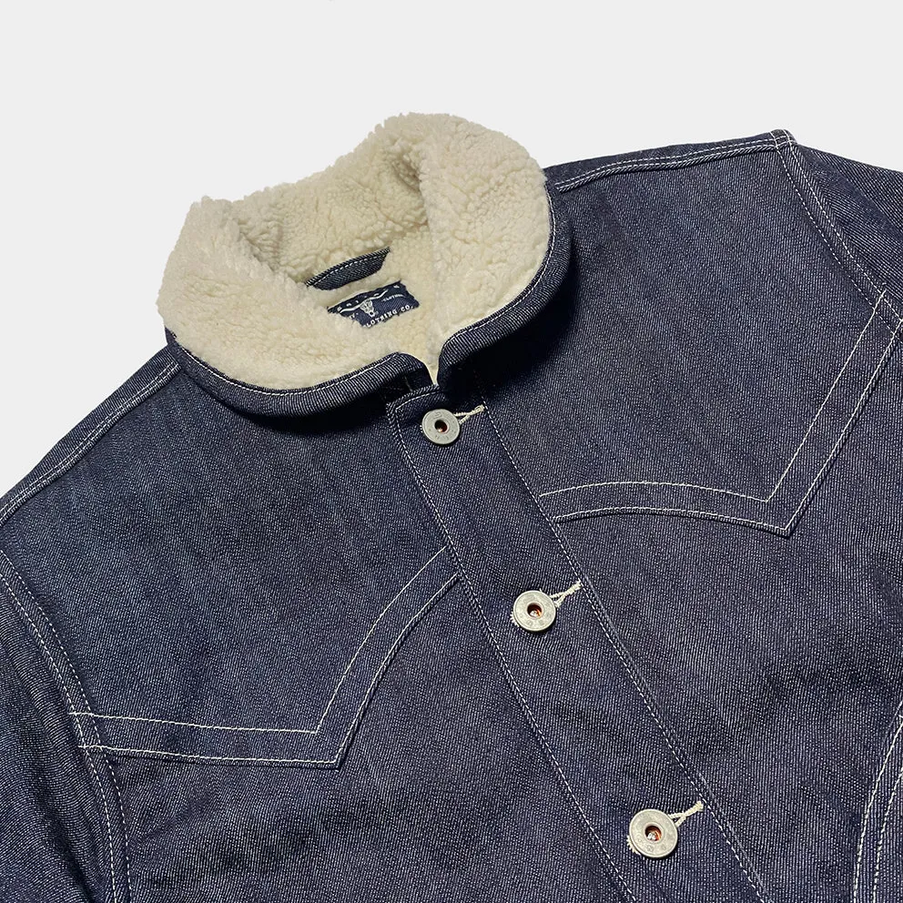 BZEN M.3139L WYOMING-R18 REGULAR FIT AMERICAN OUTDOORS INSPIRED SHERPA LINED DENIM JACKET-12OZ-HRH INDIGO