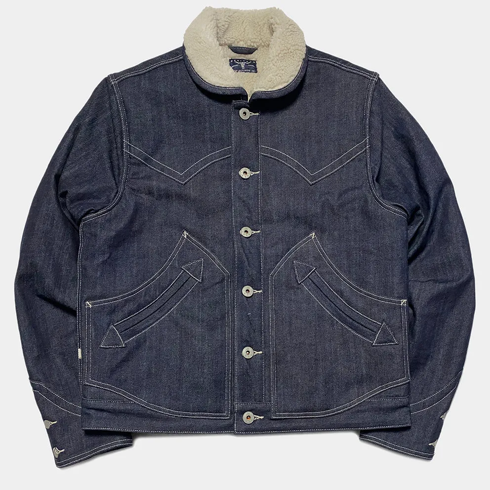 BZEN M.3139L WYOMING-R18 REGULAR FIT AMERICAN OUTDOORS INSPIRED SHERPA LINED DENIM JACKET-12OZ-HRH INDIGO