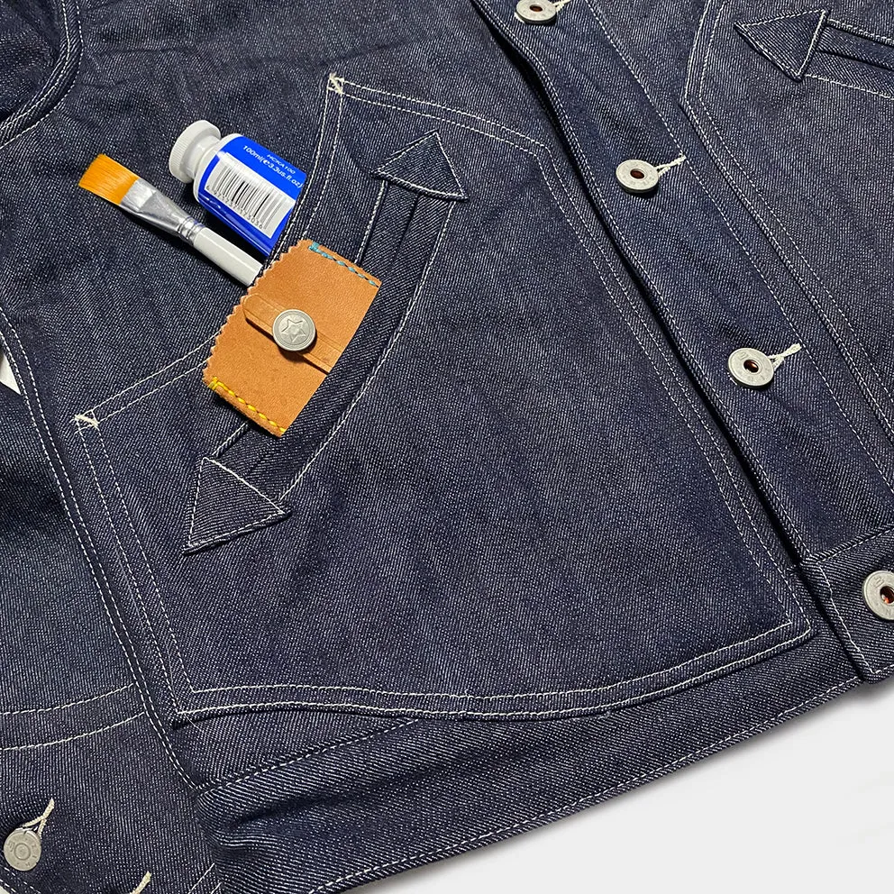 BZEN M.3139L WYOMING-R18 REGULAR FIT AMERICAN OUTDOORS INSPIRED SHERPA LINED DENIM JACKET-12OZ-HRH INDIGO
