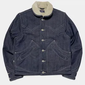 BZEN M.3139L WYOMING-R18 REGULAR FIT AMERICAN OUTDOORS INSPIRED SHERPA LINED DENIM JACKET-12OZ-HRH INDIGO