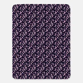 Cherry Blossom Minky Blanket 60" x 80"(SAND)
