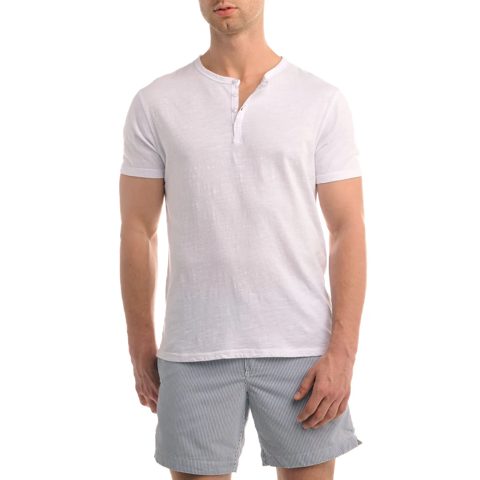 Henley, White