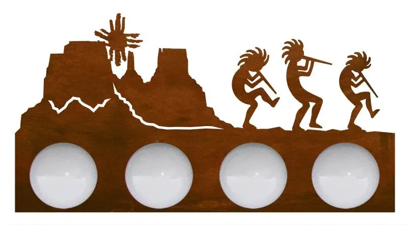 Kokopelli Four Light Fixture