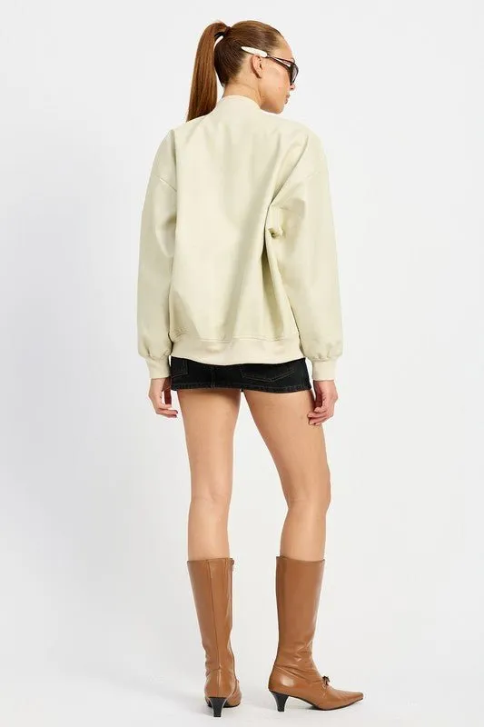 Leather Bomber Jacket