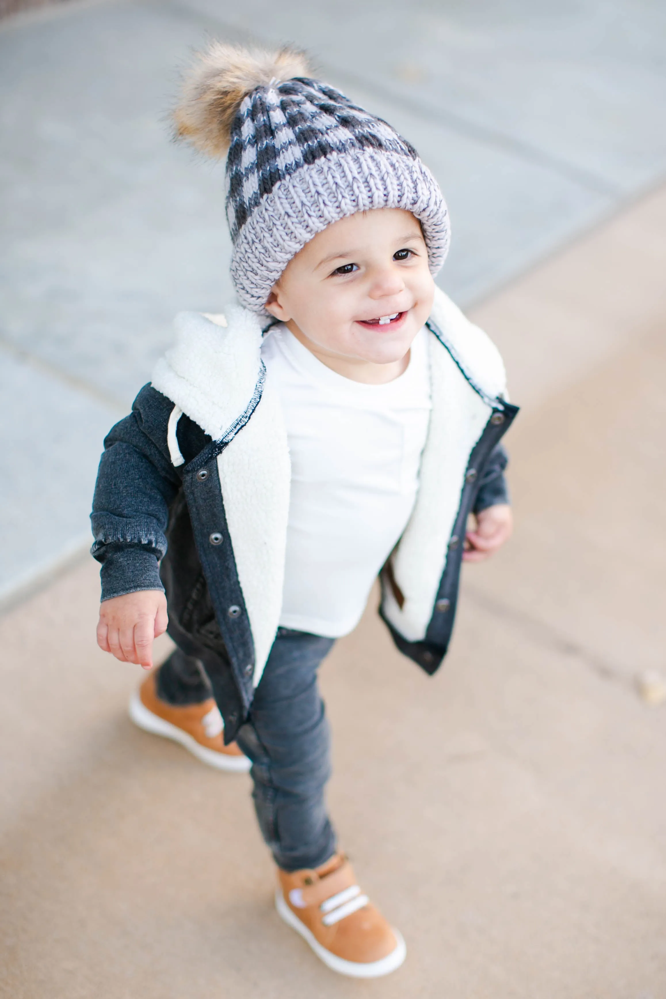 L'oved Baby - Faux Denim Jacket & Jogger Set in Black