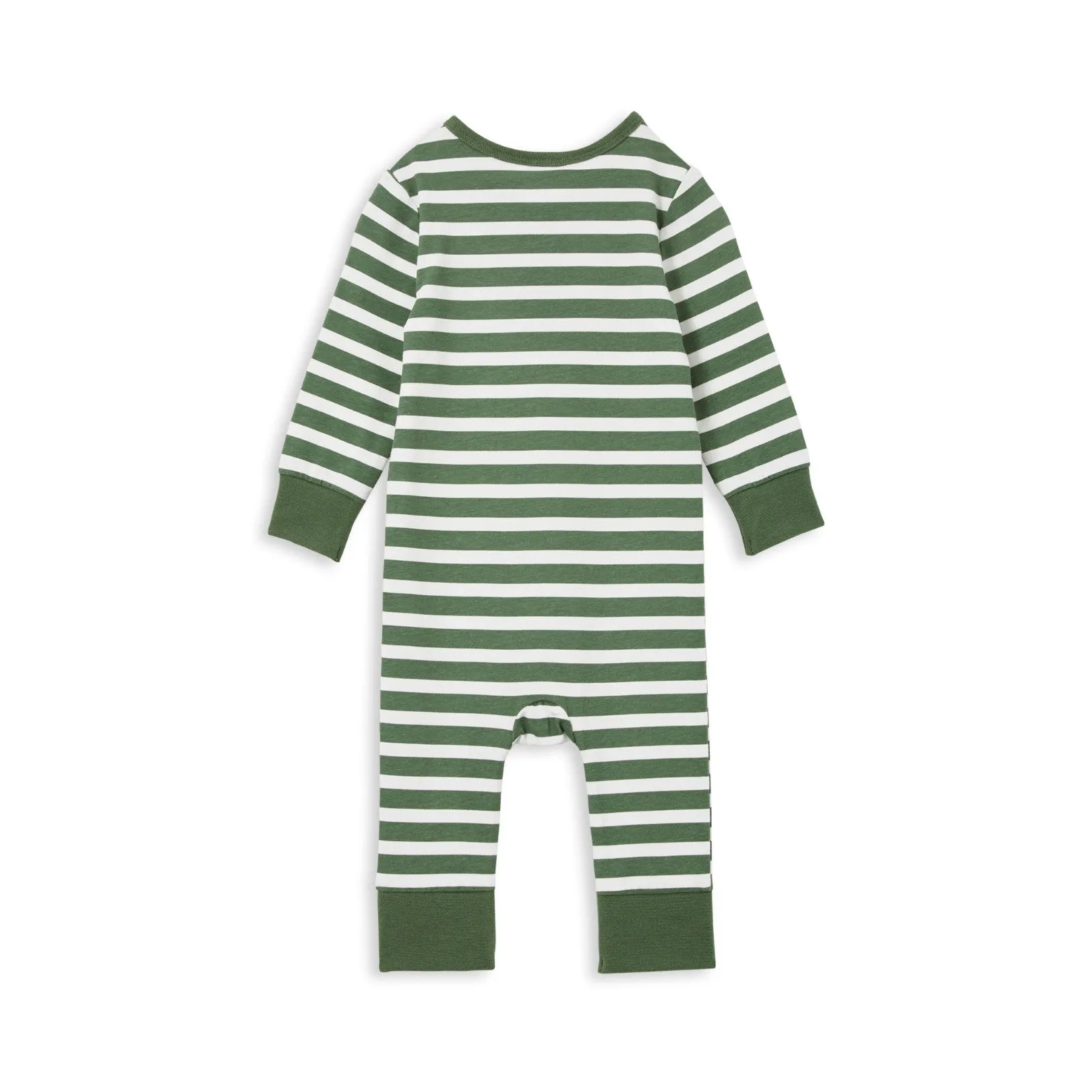 Milky Henley Romper - Green Stripe