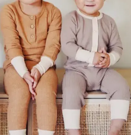 Orcas Lucille - Waffle Set in Caramel (Size 0-6mo)