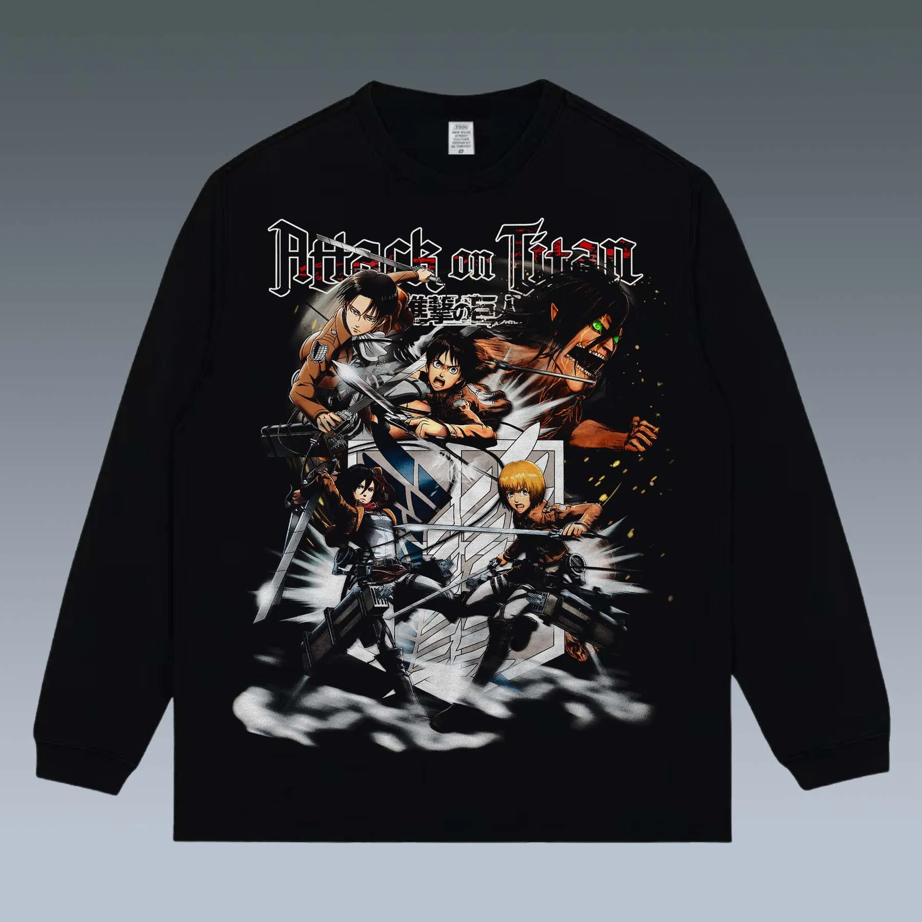 VINTAGE LONG SLEEVE TEE | ATTACK ON TITAN