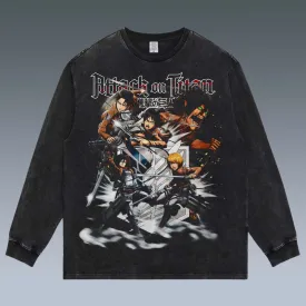 VINTAGE LONG SLEEVE TEE | ATTACK ON TITAN