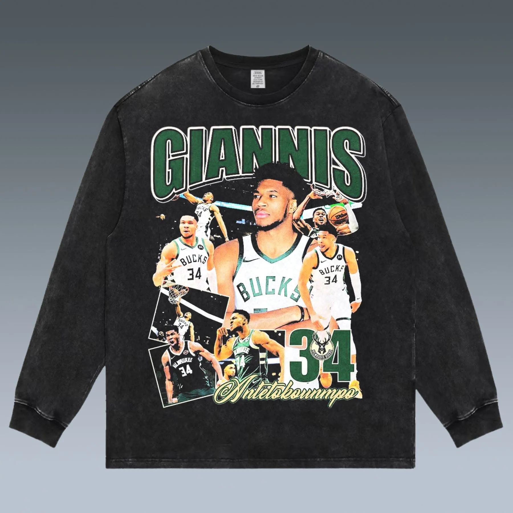 VINTAGE LONG SLEEVE TEE | GIANNIS ANTETOKOUNMPO