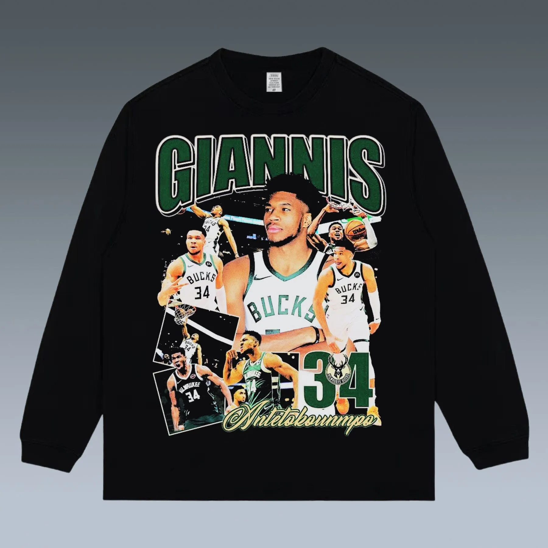 VINTAGE LONG SLEEVE TEE | GIANNIS ANTETOKOUNMPO