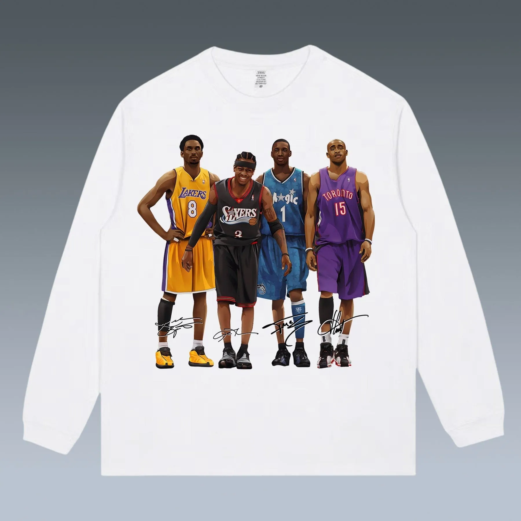 VINTAGE LONG SLEEVE TEE | KOBE-IVERSON-TMAC-VINCE CARTER